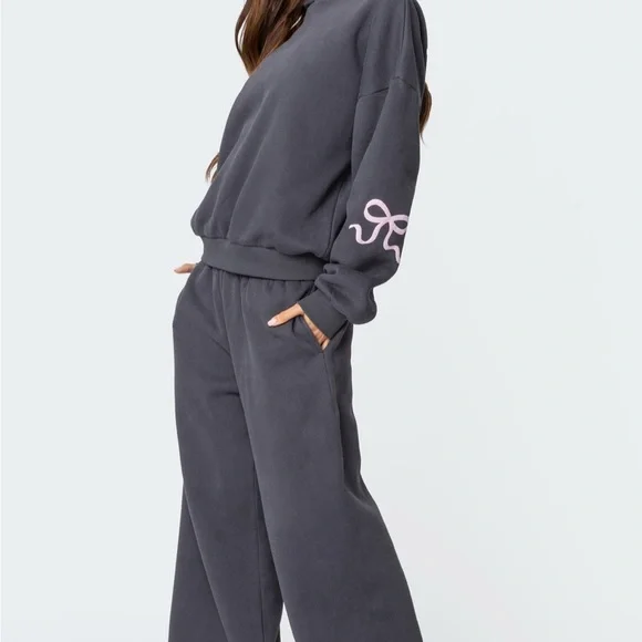 Edikted Gray Oversized Relaxed Hoodie - Picture 4 of 5